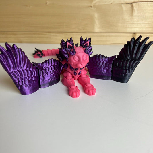 Winged Cat Toy, Fidget Gryphon, Large Feline Desk Gadget