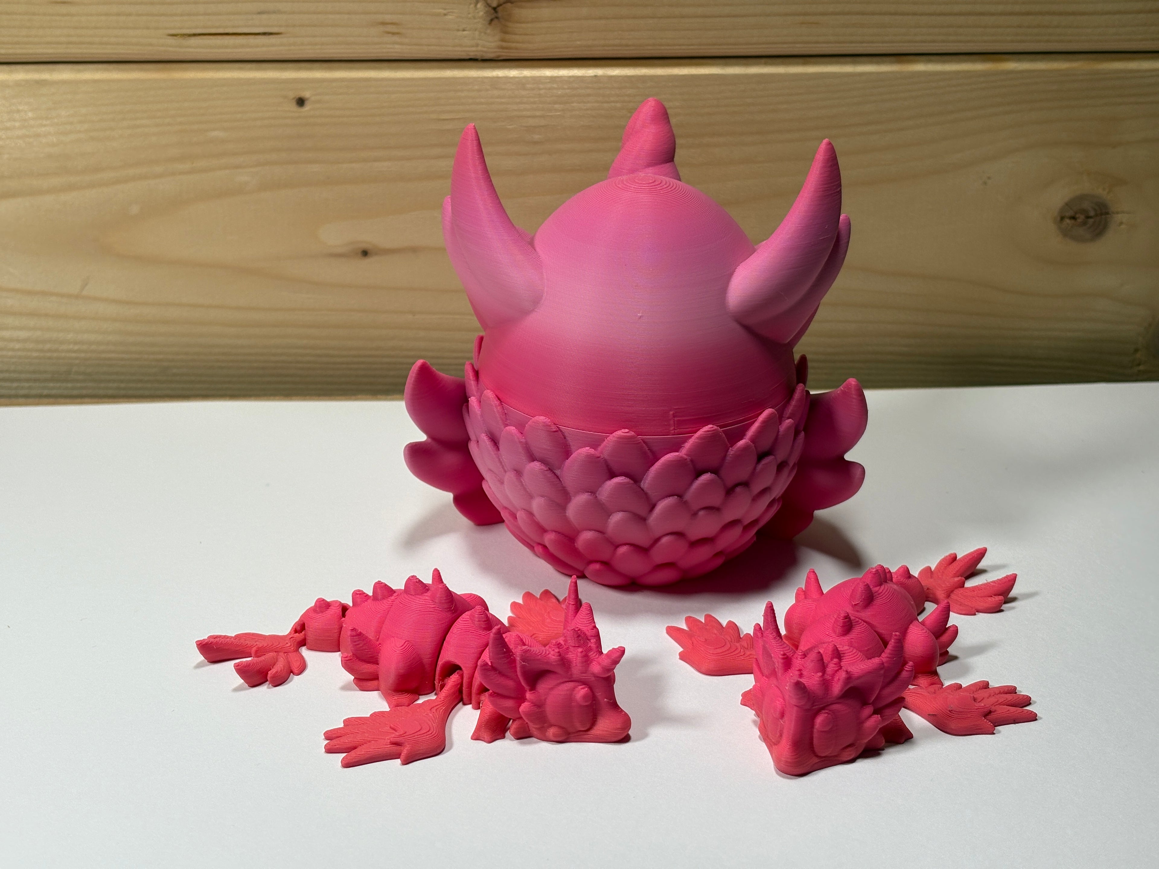 Articulated Baby Dragon Fidget Figure and Dragon Egg