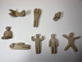 Collection of various Meccha Chameleon figurines on a white background
