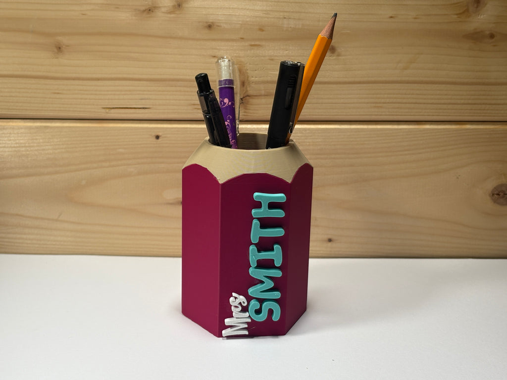 Personalised Pencil Pen Pot | Custom Teacher Desk Gift