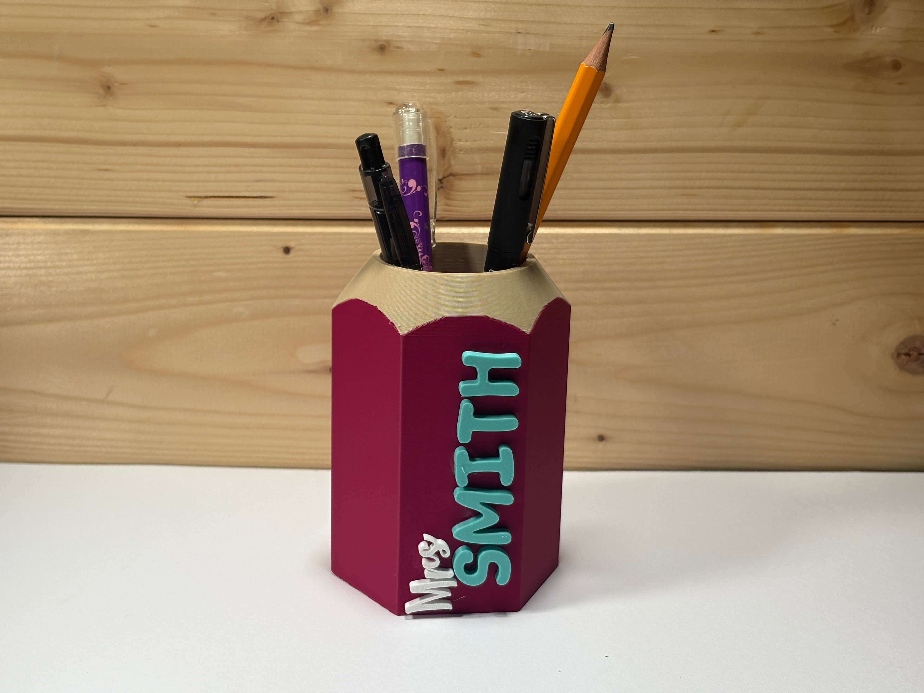 Personalised Pencil Pen Pot | Custom Teacher Desk Gift