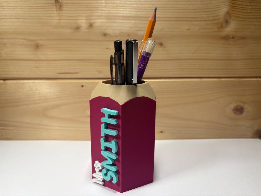 Personalised Pencil Pen Pot | Custom Teacher Desk Gift