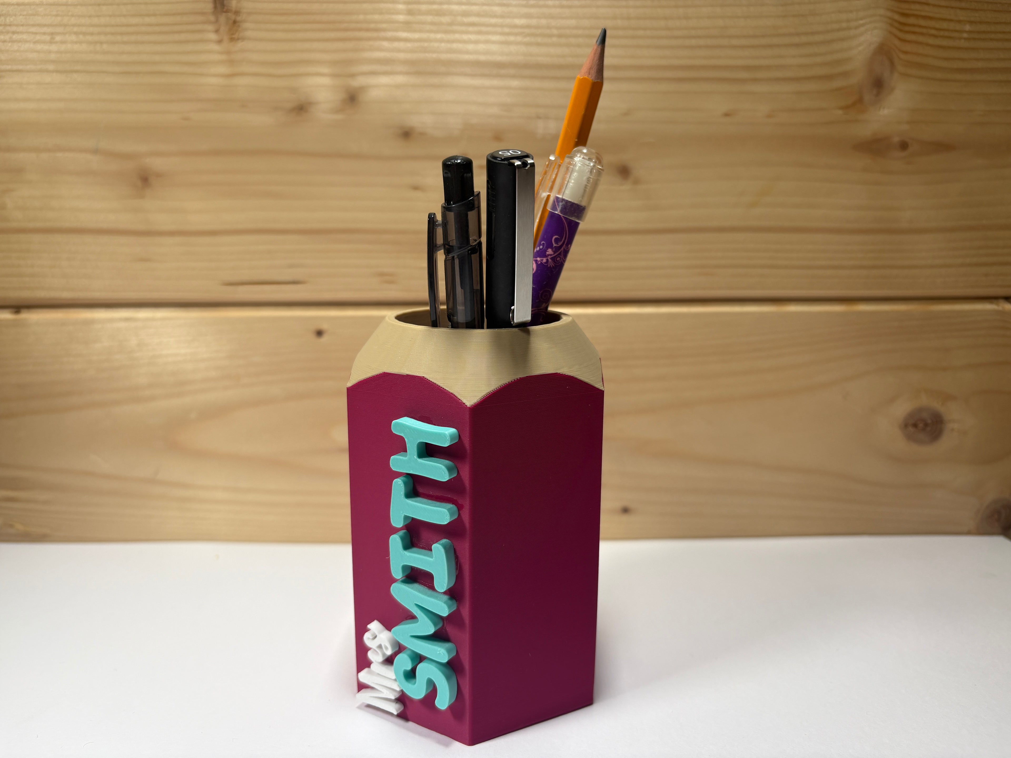 Personalised Pencil Pen Pot | Custom Teacher Desk Gift