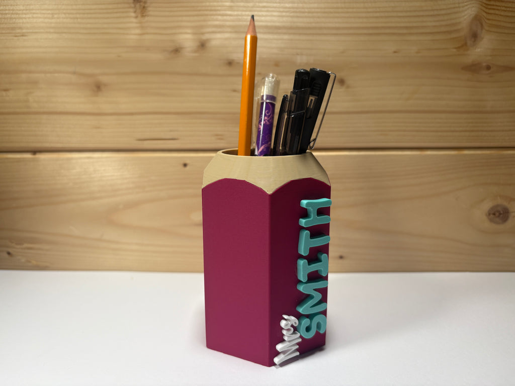 Personalised Pencil Pen Pot | Custom Teacher Desk Gift