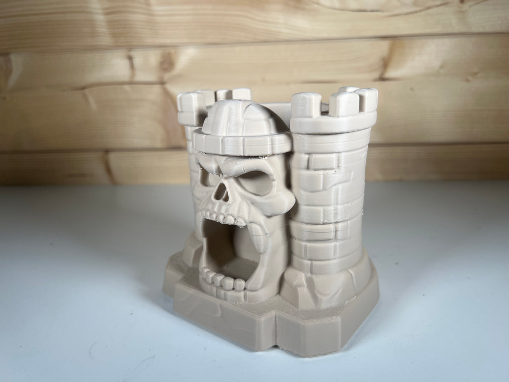 Skull Fortress Desktop Organizer – Gothic Castle Stationery & Pen Holder