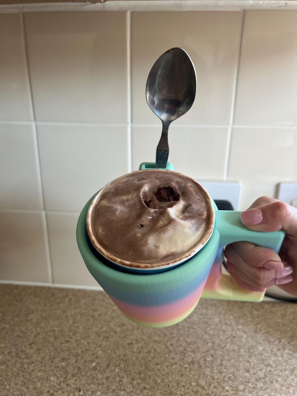 Ice Cream Holder With Handle and Spoon Holder Ben & Jerry's Tub