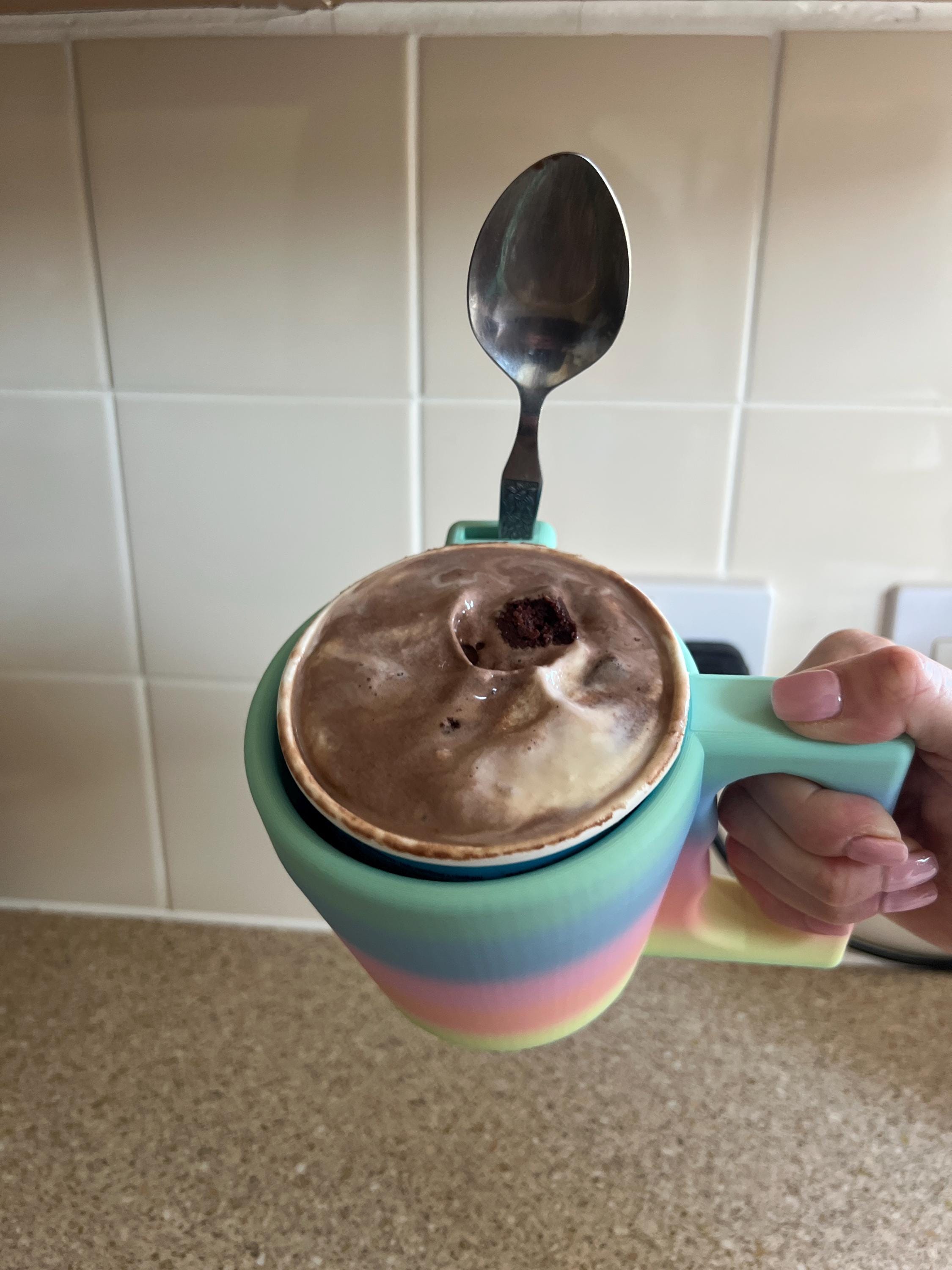 Ice Cream Holder With Handle and Spoon Holder Ben & Jerry's Tub