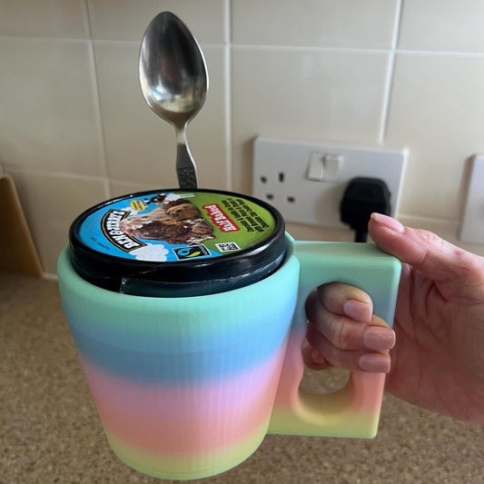 Ice Cream Holder With Handle and Spoon Holder Ben & Jerry's Tub