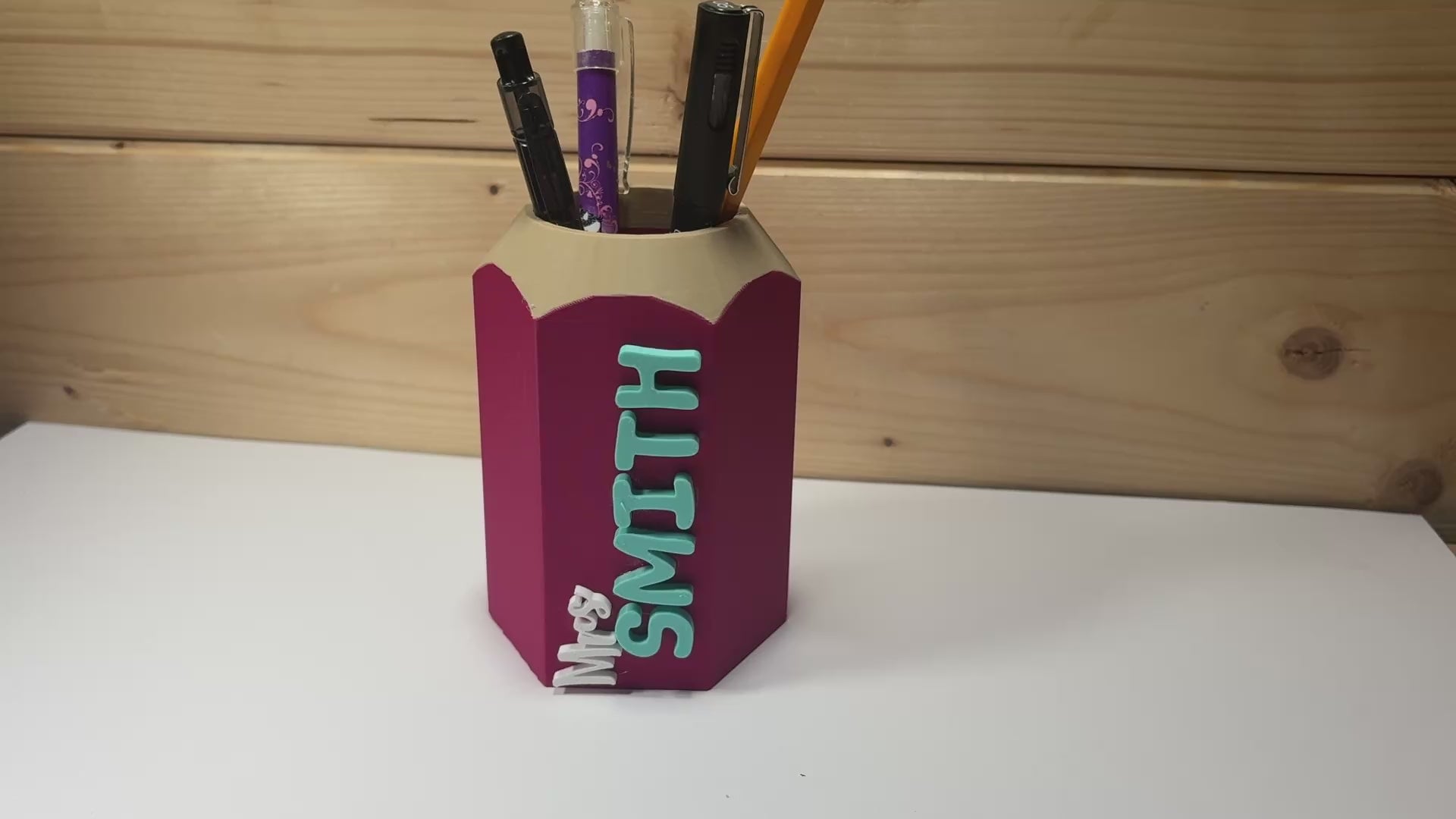 Personalised Pencil Pen Pot | Custom Teacher Desk Gift